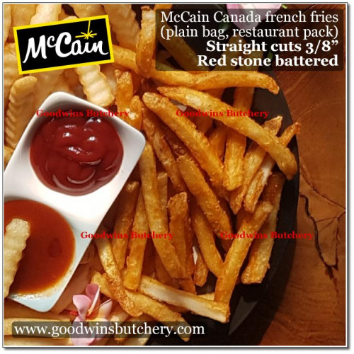 French Fries McCain Canada POTATO STRAIGHT CUT 3/8" 1cm seasoned redstone battered frozen (price/kg)